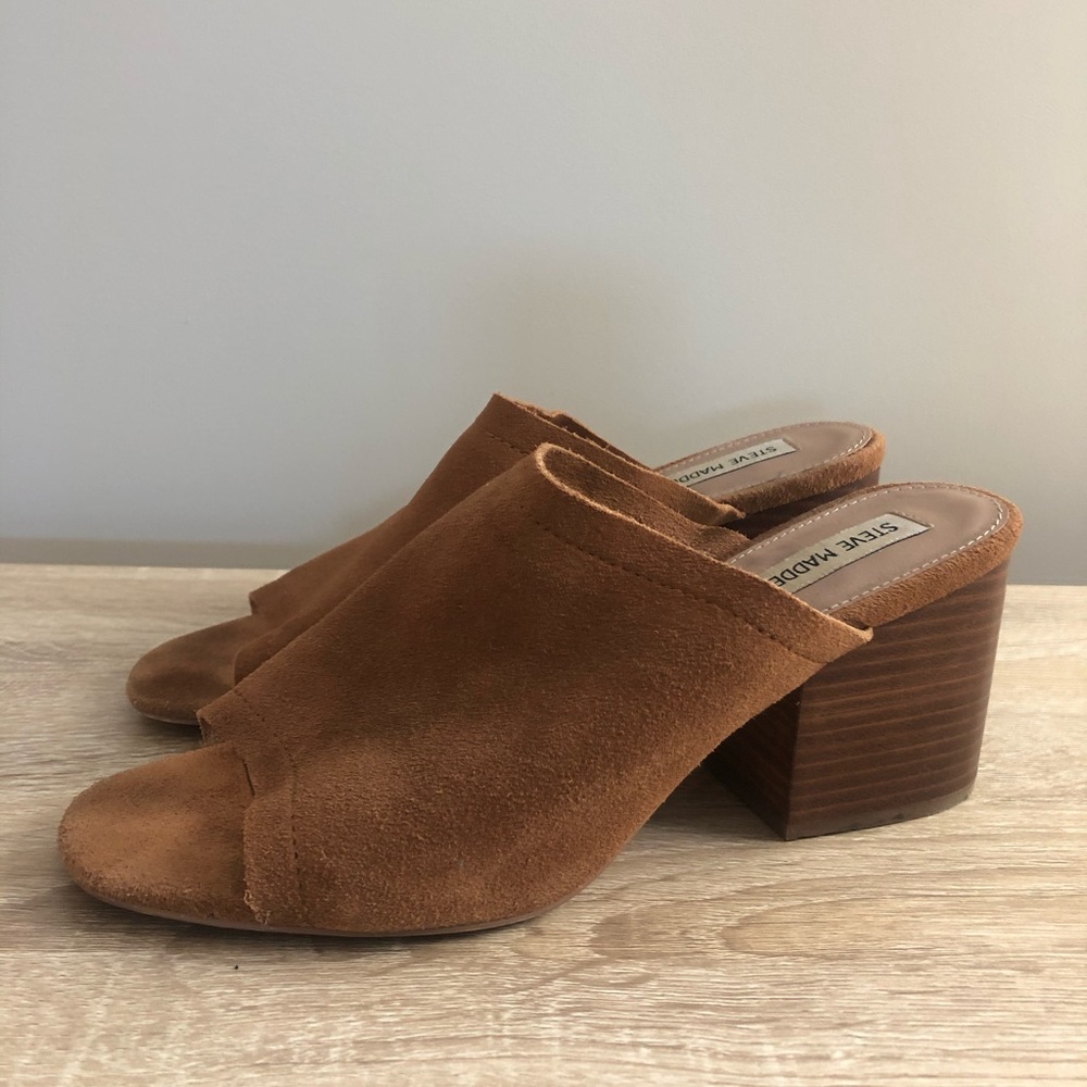 Steve Madden brown suede heels